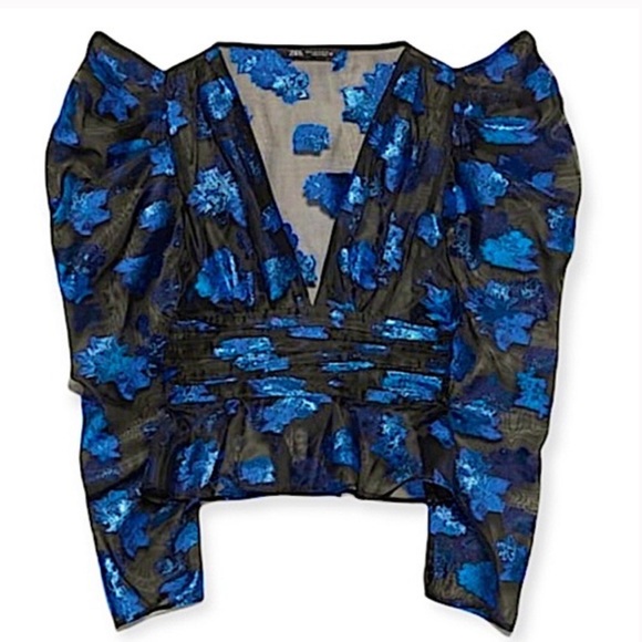 ZARA ORGANZA BLOUSE + SKIRT CO-ORD SET - Picture 4 of 8